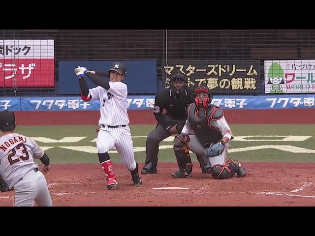 【3回裏】マリーンズ・鈴木のタイムリーヒットで追加点!! 2018/3/18 M-G