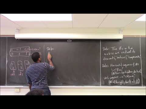 Math 1108-R17 Lecture 5 - Matrices and Matrix Algebra part 1