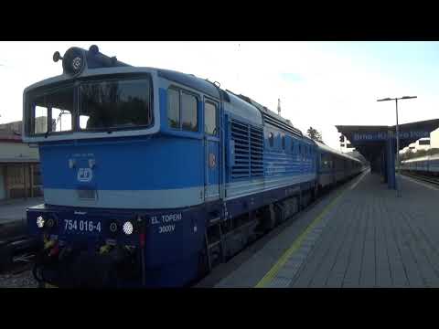 Spěšný vlak 1781 Pernštejn odjezd Brno Královo Pole