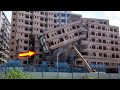 Amazing Fastest Collapse Building Demolition Dangerous Heavy Excavator Crane Machines Working