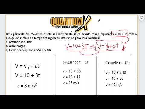 Uma partícula em movimento retilíneo movimenta-se de - Questões de Física - Quantum X