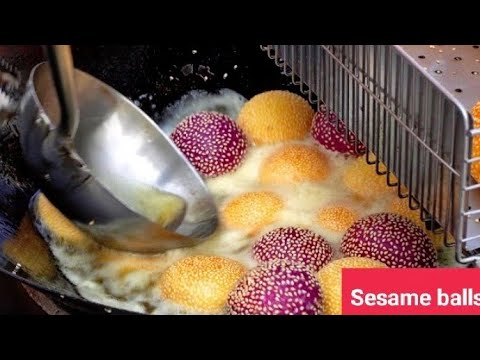 SESAME BALLS with DELICIOUS TASTE   || SESAME BALLS RECIPE || CRUNCHY BALLS || THE FOOD COURT