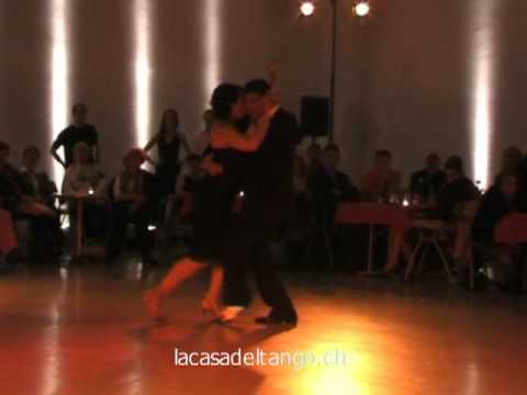  Corina de la Rosa  and  Julio Balmaceda  are  dancing  to  the  tango  "  La Mariposa  "
