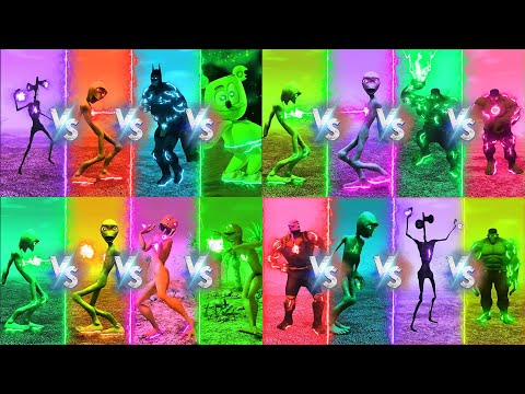 ALL COLOR DANCE CHALLENGE DAME TU COSITA VS HULK VS PATILA VS ALL - Alien Green dance challenge