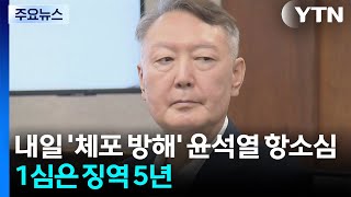 내일 '체포 방해' 윤석열 항소심 선고...1심은 징역 5년 / YTN
