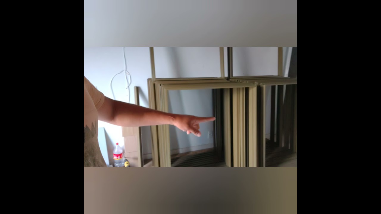 quadro pele de vidro,Glazing , mostrando a folga dos braços