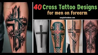 Trendy Cross Tattoo Designs For Men On Forearm