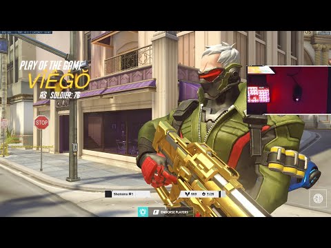 POTG! GALE INSANE SOLDIER 76 GAMEPLAY OVERWATCH SEASON 31 TOP 500