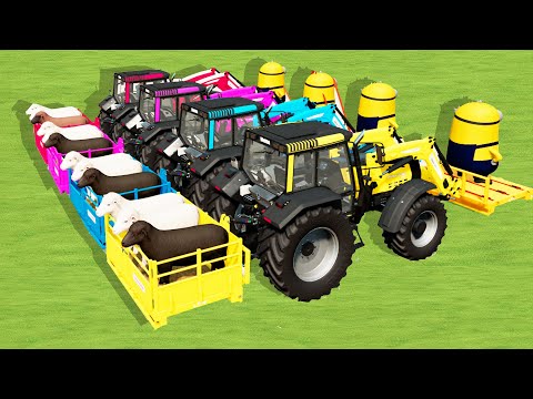 TRANSPORT SHEEPS, HORSES & PIGS WITH ZETOR, ISEKI & VALTRA TRACTORS - Farming Simulator 22
