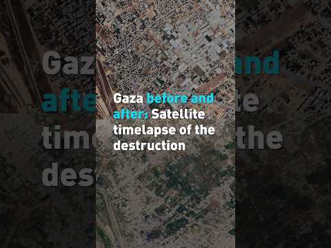 Gaza before and after: Satellite timelapse of the destruction