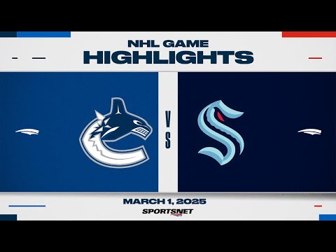 NHL Highlights | Canucks vs. Kraken - March 1st, 2025