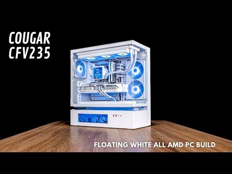 Cougar CFV235 Vision: Clean white showcase build | RX 9070 XT + Ryzen 9 9950X3D