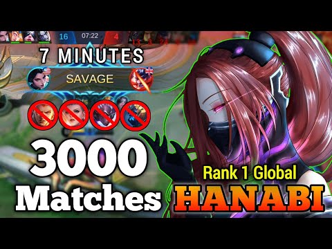 7 Minutes SAVAGE !!! HANABI global top 1 2020 - HANABI best build 2020