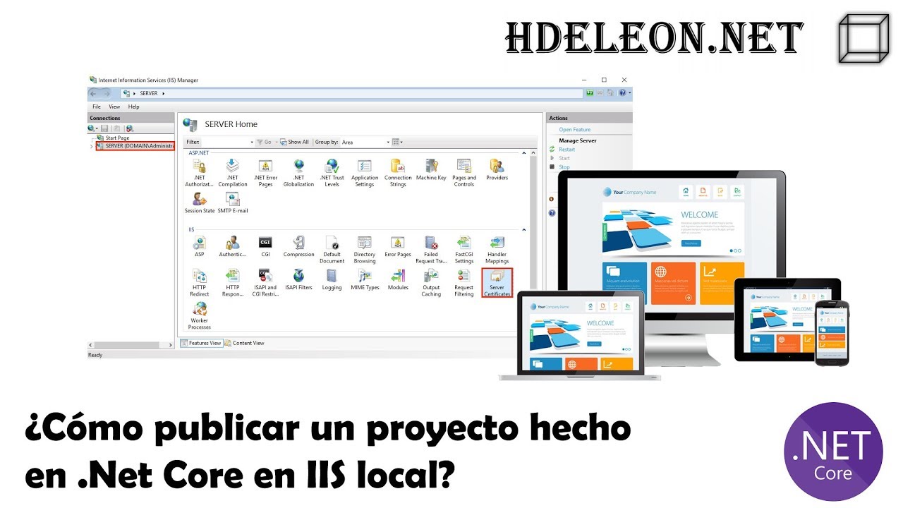 ¿Cómo implemento una aplicación local en IIS?