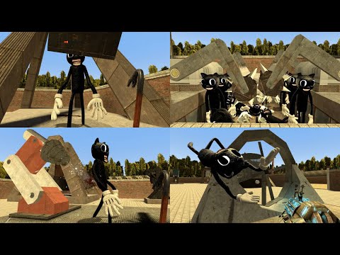 CARTOON CAT vs RAGDOLL SLAUGHTER Map PART 2:  Spinning Spikes and More in Garry's Mod GMod