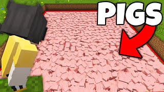 Using 1,036 Pigs To Kill One Minecraft Player...
