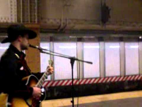 Don Witter Jr., guitarist and vocalist from Montana in the NYC subway, part 1