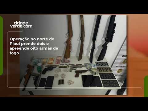 Operação no norte do Piauí prende dois e apreende oito armas de fogo