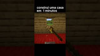 Construí uma CASA em 1 MINUTO no Minecraft… 💀