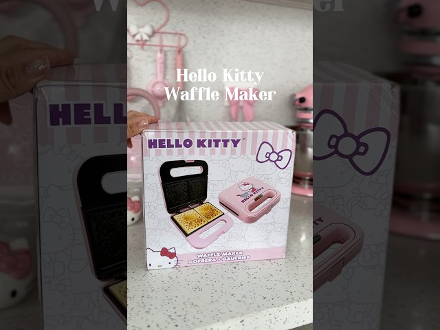 Vídeo relacionado con Uncanny Brands Hello Kitty - Waffles para hacer gofres de Hello Kitty - Aparato de cocina