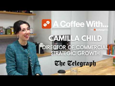 Shot of Camilla Child, director of commercial strategic growth at The Telegraph, in the ExchangeWire kitchen for an episode of 'A Coffee With...'