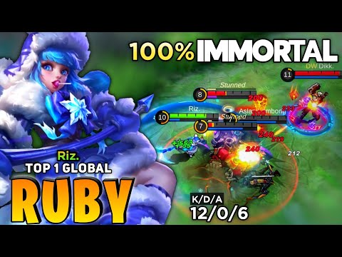 IMMORTAL ! Ruby Life Steal Goddess! [ Top 1 Global Ruby ] By Riz - Mobile Legend