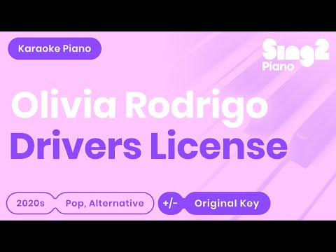 Olivia Rodrigo - drivers license (Karaoke Piano)