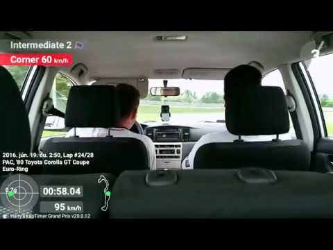 Mozso Toyota Corolla Turbo - Euroring track day - Best Lap  / 2016.06.19.