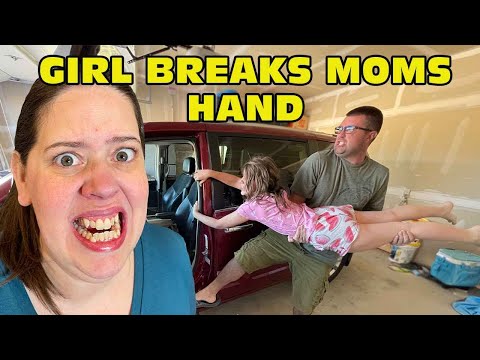 Girl Temper Tantrum Slams Car Door On Mom's Hand Breaking Her Finger! [Original]