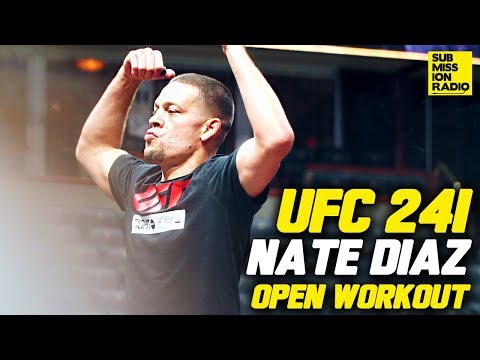 UFC 241: Nate Diaz Works Out, Smokes Joint With Fans!