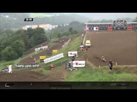 Evgeny Bobryshev crash MXGP of Czech Republic MXGP Race 2 - 2016