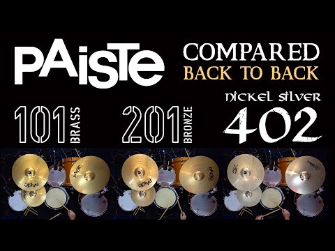 Paiste 101 vs 201 vs 402 Cymbal Sets compared back to back. Brass / Bronze / Nickel Silver 14" 16 20