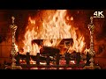 Relaxing Crackling Fireplace 4K ~ Holiday Yule Log Christmas Ambience (No Music)
