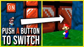 Switch between 2D & 3D Mario at the push of a button?!