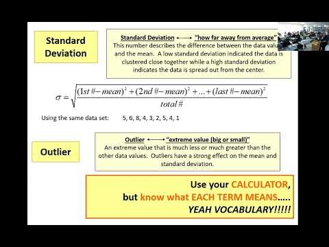 Lição de Álgebra 2 do Sr. H. Honras 8.1-8.2 Medidas de Tendência Central e Variação