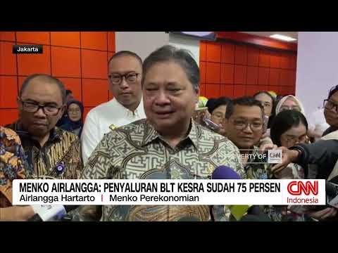 Menko Airlangga: Penyaluran BLT Kesra Sudah 75 Persen