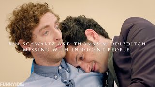 Ben Schwartz and Thomas Middleditch messing with innocent people