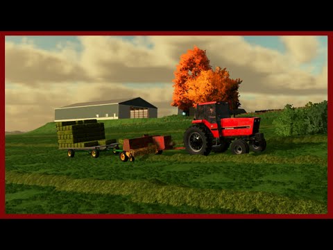 Making 180+ small bales! | Farm Sim Timelapse | IH Dairy Farm