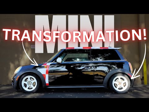 Big Mini Transformation! Coilovers, Wheels, vinyl, Boom!