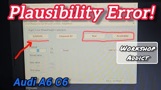 Audi A6 C6 – Air Suspension Calibration Error (Plausibility) | VCDS