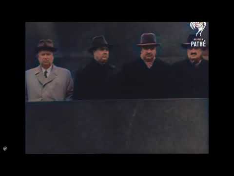 USSR anthem at 1956 May day parade (color Verison)