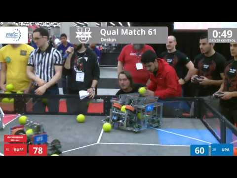 VEX Worlds 2016 - VEX U - Design - Qual 61 (BUFF) 312 vs 151 (UPA)