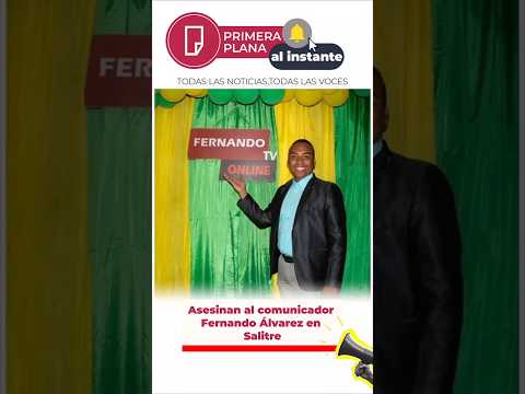Asesinan al comunicador Fernando Álvarez en #Salitre.  #guayas