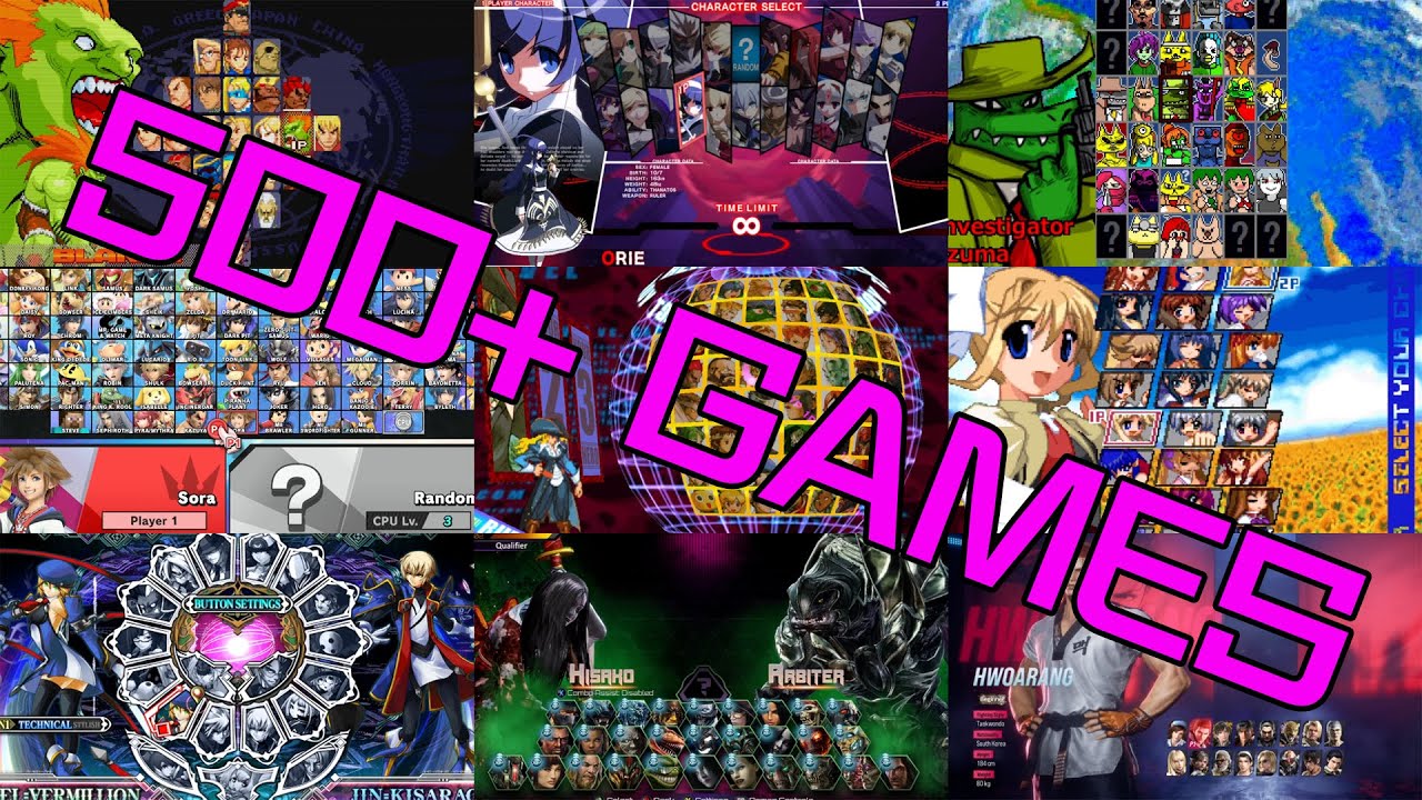 (Outdated) 8 Hours of Fighting Game Character Select / VS Screens (500+ Games!) | Compilation