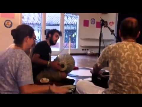 2014 HG Sarvatma prabhu - Radhastami evening in Villaggio Hare Krishna near Bergamo, Italy