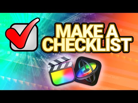 Create a powerful CHECKLIST using Apple Motion for Final Cut Pro!