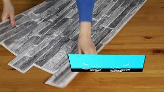 3D obkladový panel PVC Břidlice (500x980mm) tmavě šedá