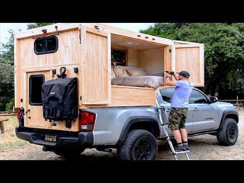 Man Turns a $20,000 Truck into a Tiny Dream Camper | Start to Finish Build by @TravelingbyTacoma