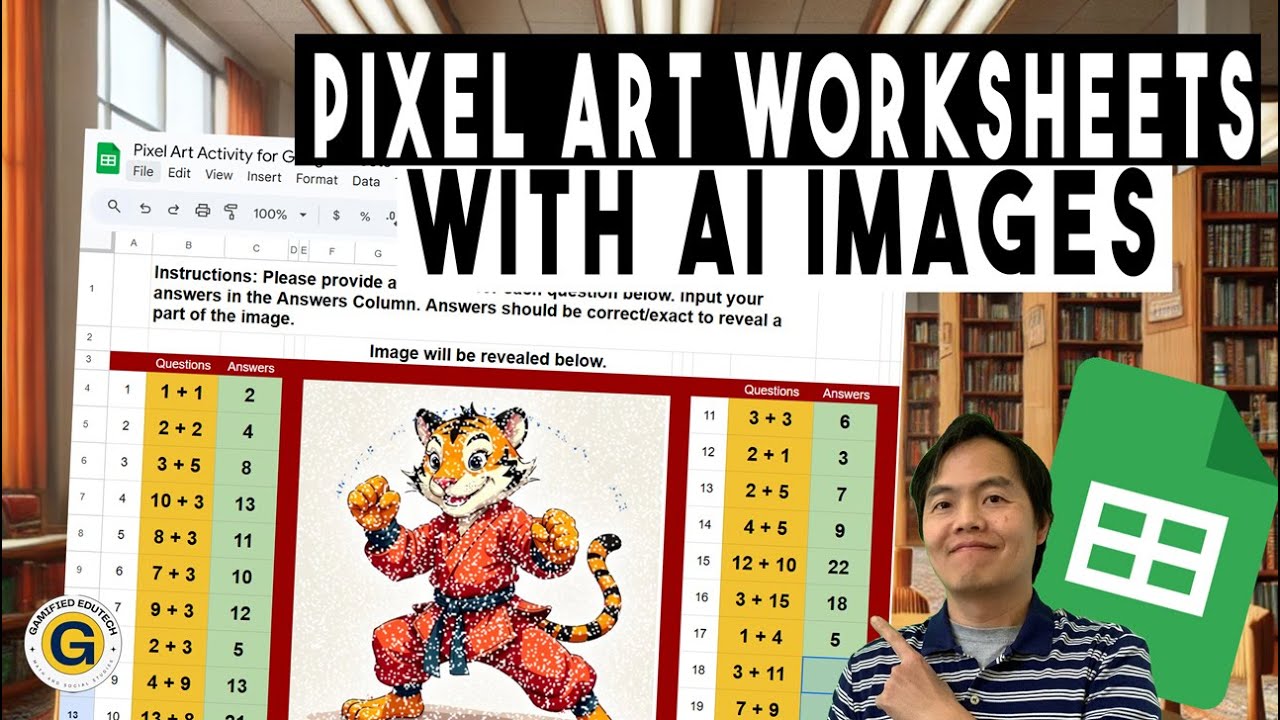 How to Make Pixel Art Math Worksheets using AI Image Generators | Gamified EduTech