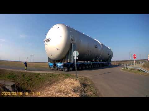 Tiszaújváros 358 tonna SPMT túlméretes, túlsúlyos szállítás